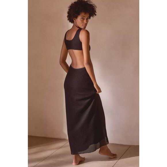 Montce Ky Sleeveless Cutout Dress Black Crochet Size Large NWOT O-Ring - Picture 5 of 16